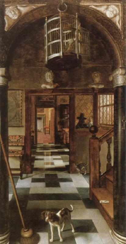 Samuel van hoogstraten a view down a corridor china oil painting image
